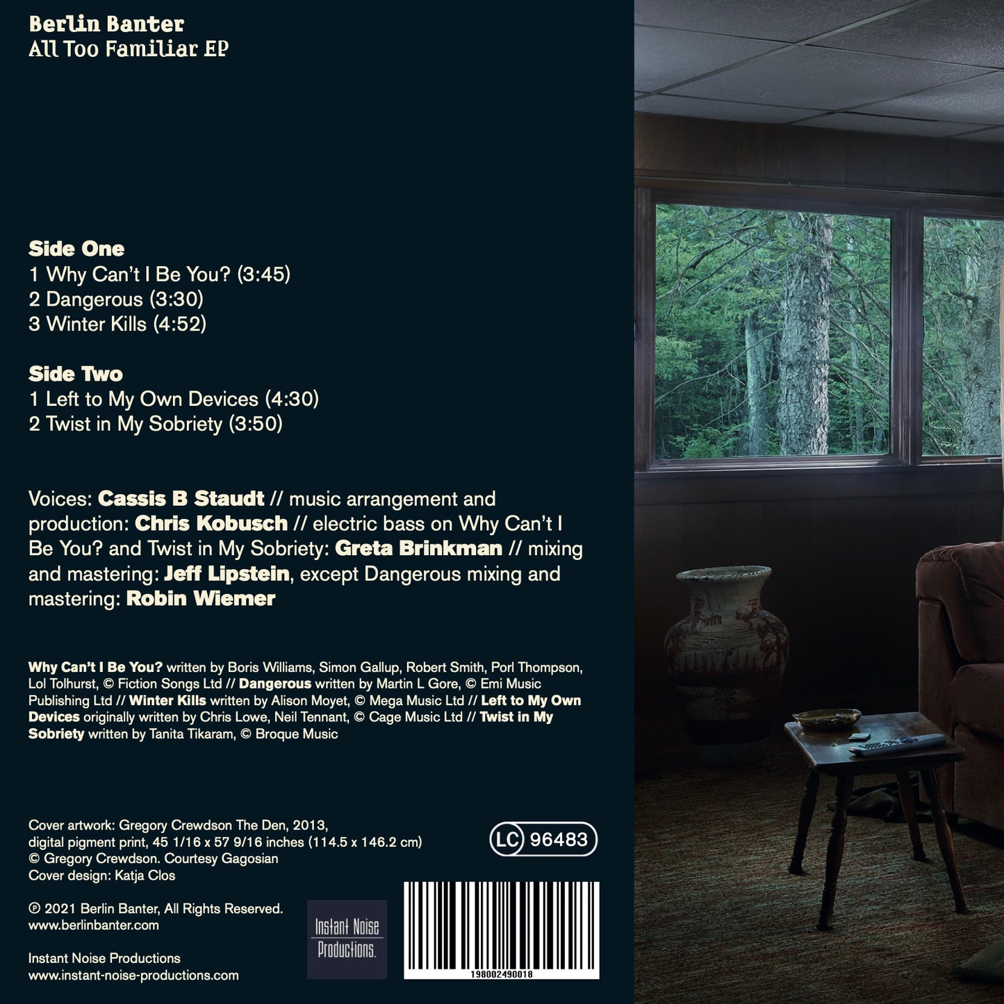 Berlin Banter - All Too Familiar EP (Transparent Vinyl)